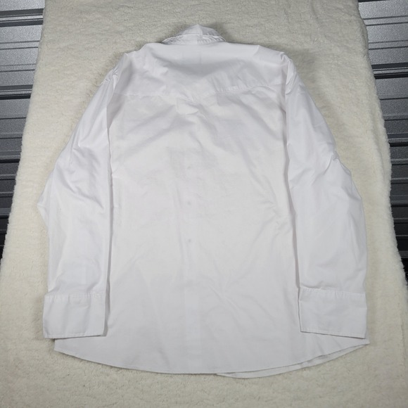 Wrangler Mens Western Snap Front Shirt White Long Sleeve 3X Big 71105WH - Picture 14 of 14